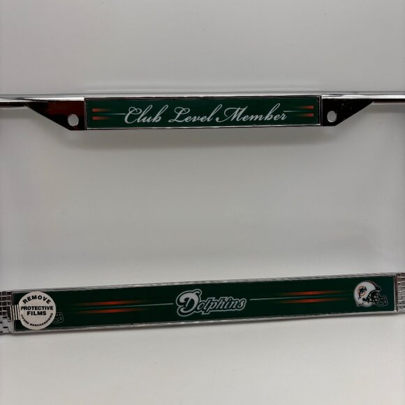 NFL Miami Dolphins Club Level Member Exclusive Decorative License Plate Frame - Picture 3 of 9